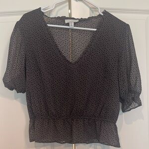 Fun and flirty purple Topshop blouse size 8